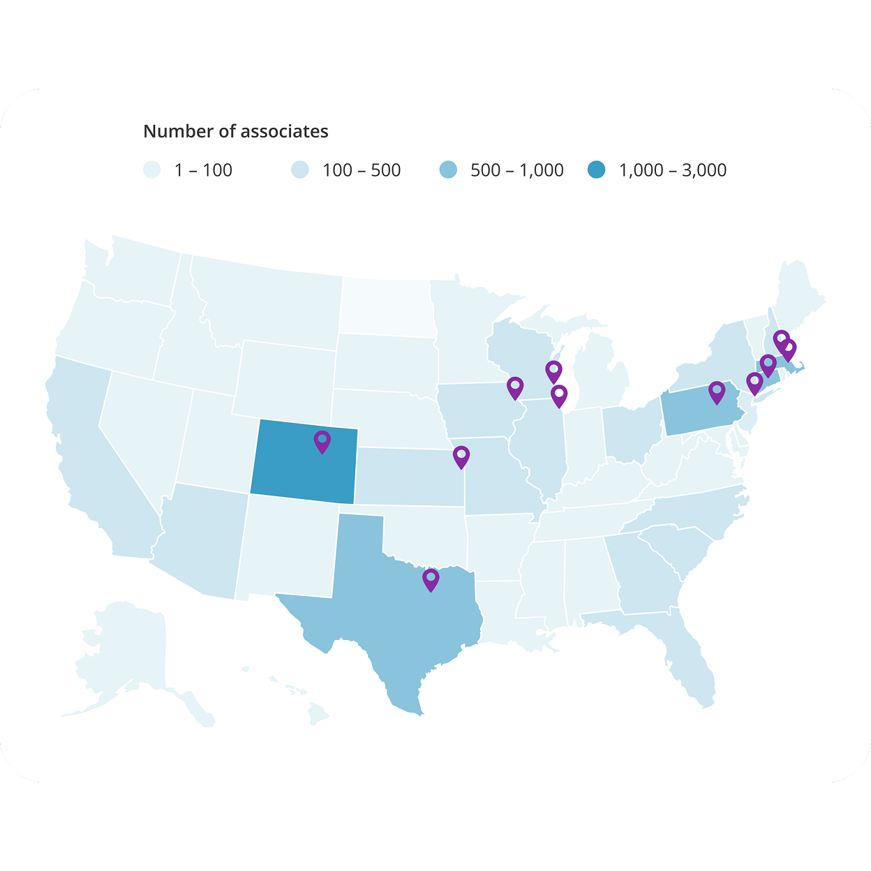 Associate location map.