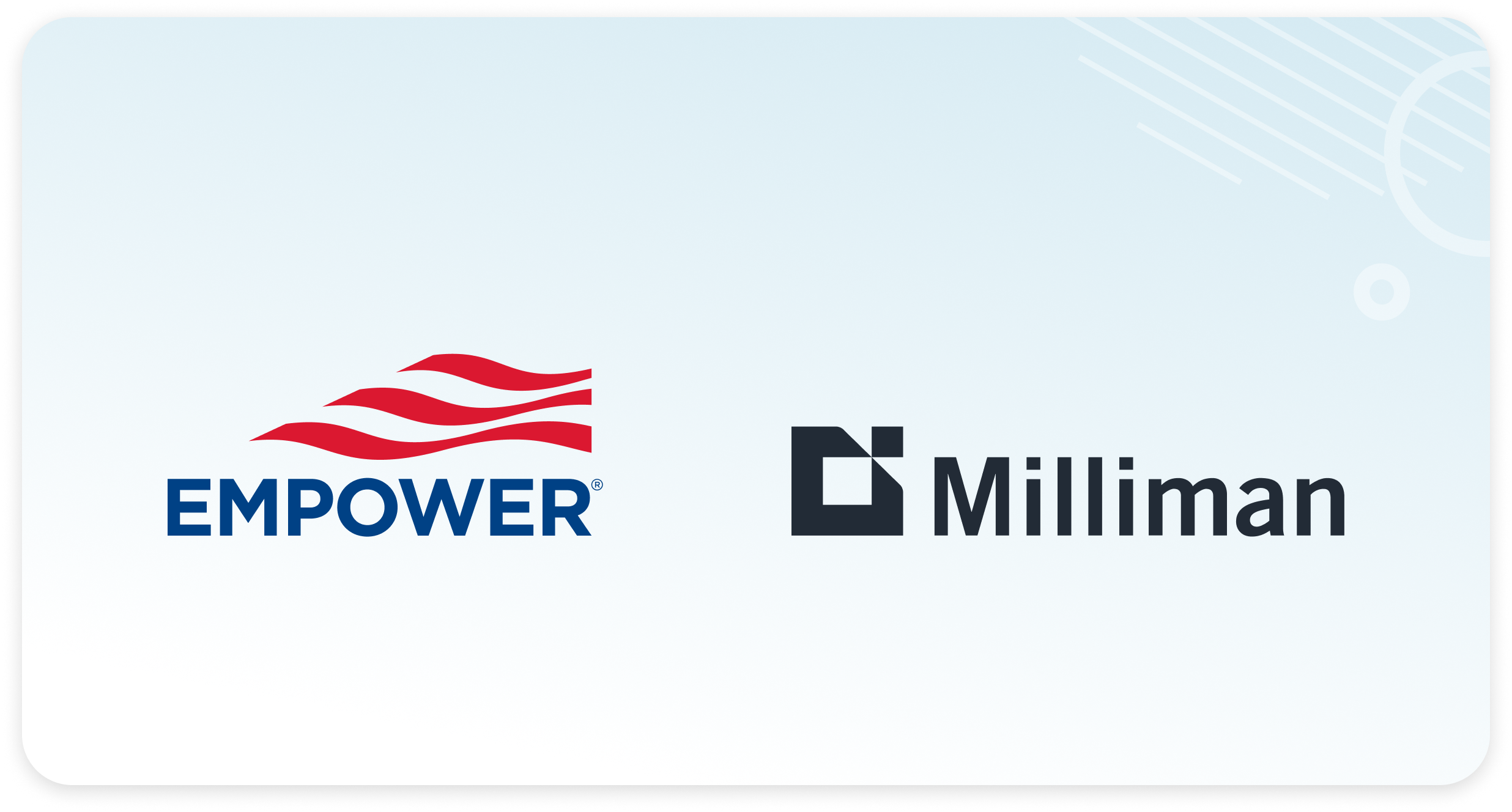 Empower logo and Milliman logo side by side