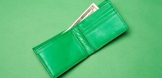 green wallet