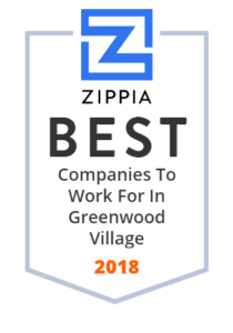 Zippia award - Best companies to work for in Colorado 2018
