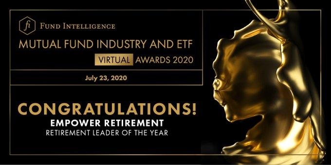Fund Intelligence Mutual Fund industry and ETF Virtual Awards - Retirement leader of the year 2020