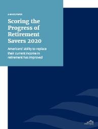 Scoring the progress of retirement savings 2020 blue pdf cover with empower blue imagery