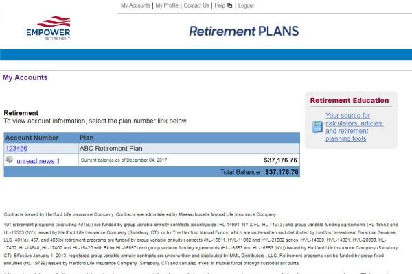 Empower Retirement Plans log in
