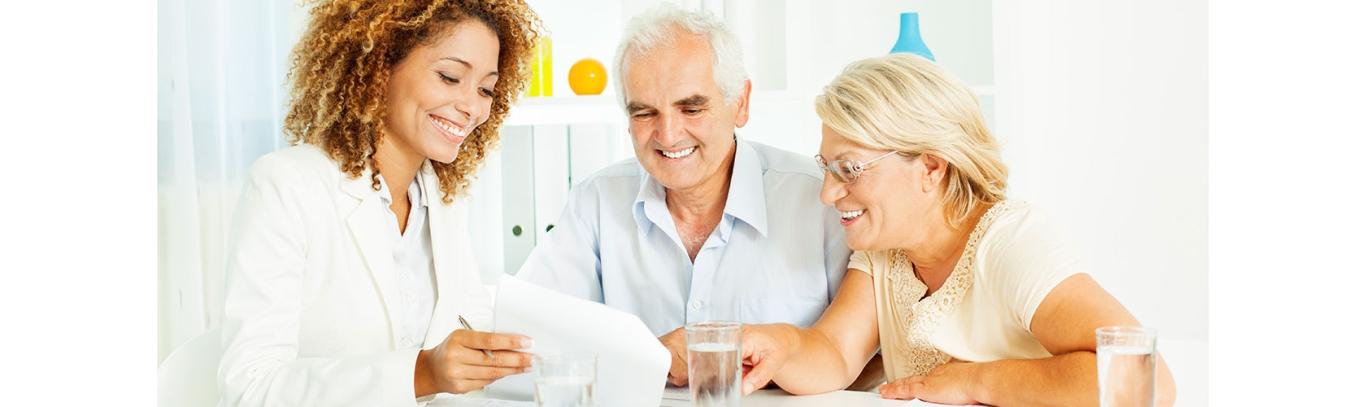 A financial advisor works with a retirement age couple