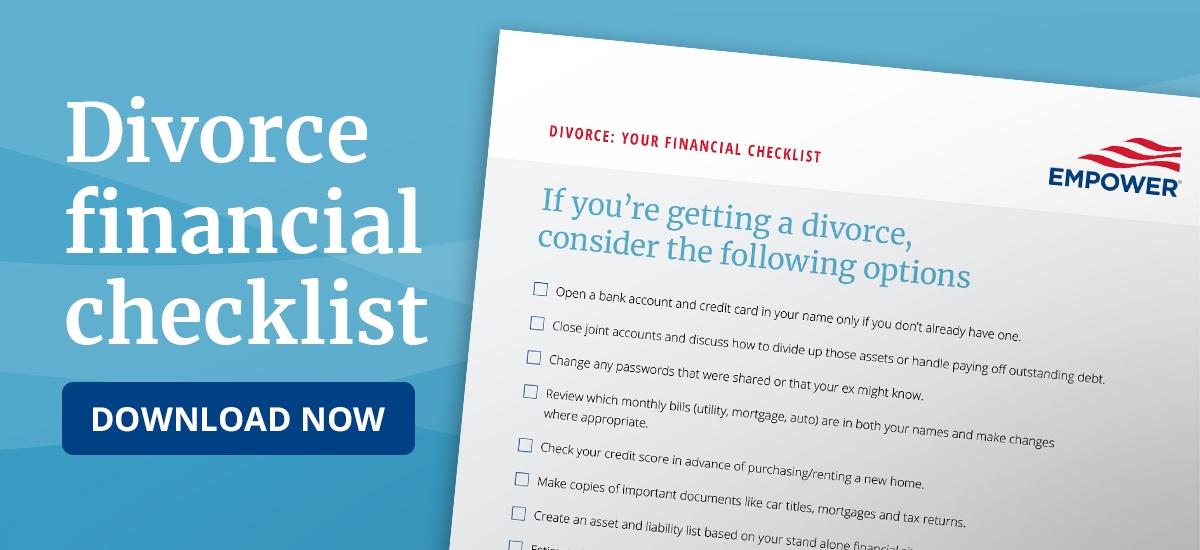 Financial checklist for divorce