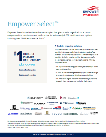 Downloadable document. Empower Select by the numbers