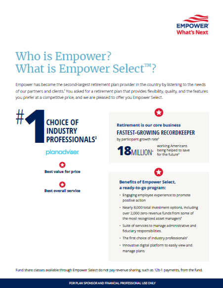 Downloadable document. Who is Empower? What is Empower Select?