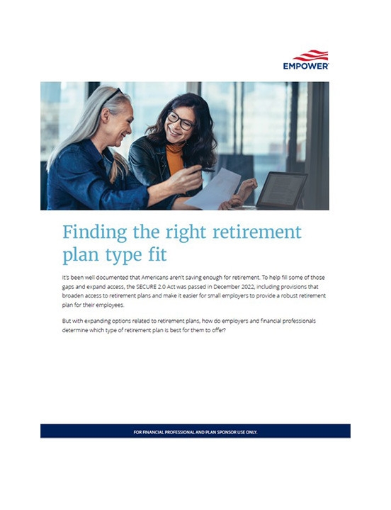 Finding right retirement plan fit