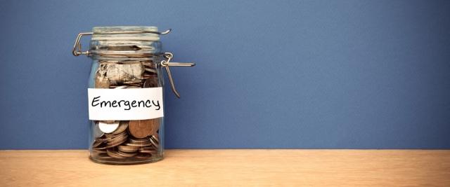 emergency fund jar with coins