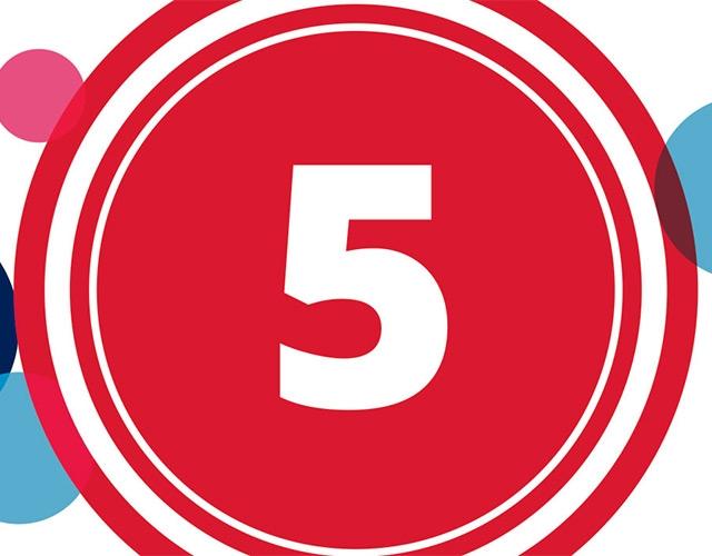 Graphic of the number 5