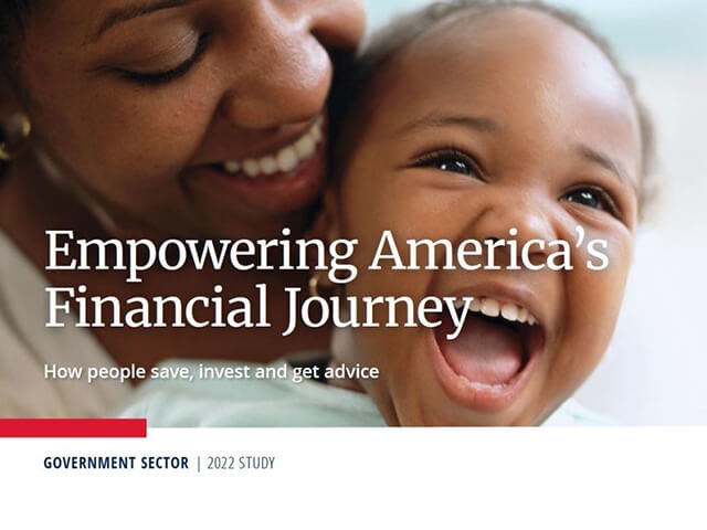 Empowering America's Financial Journey cover. A mother and baby, baby is smiling and laughing