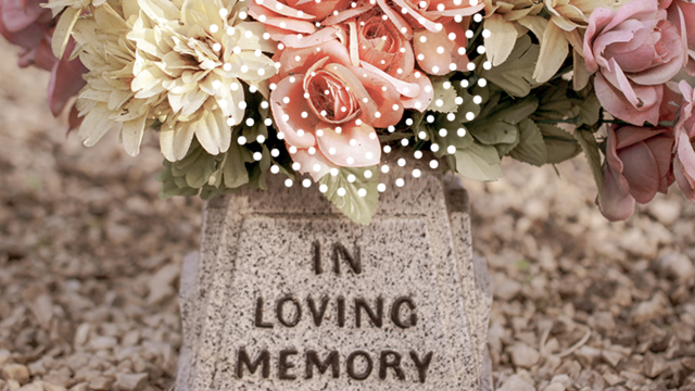 gravestone in loving memory