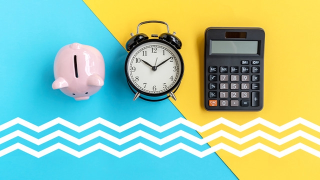 Piggy bank clock calculator debt 