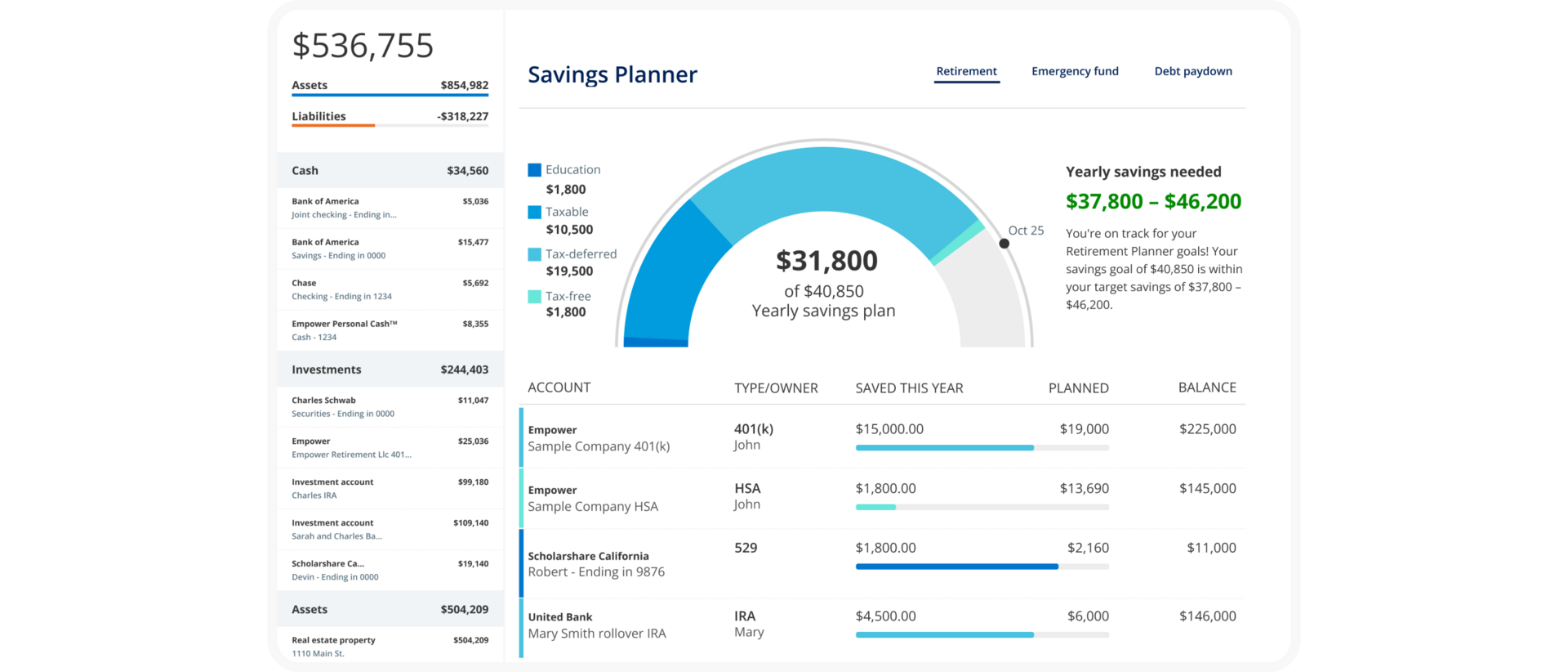 Savings Planner | Empower